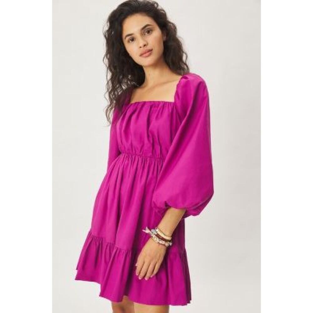 NWT ANTHROPOLOGIE MARIA TUNIC DRESS IN VIOLET - Picture 3 of 15